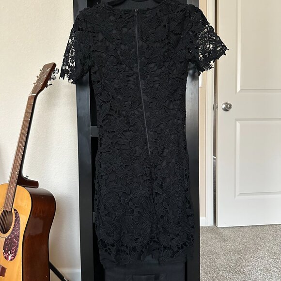 Black Floral Mini Dress - Picture 3 of 3